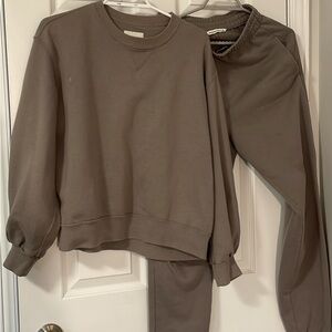 Abercrombie and Fitch Grey Sweatshirt and Joggers Set Size S